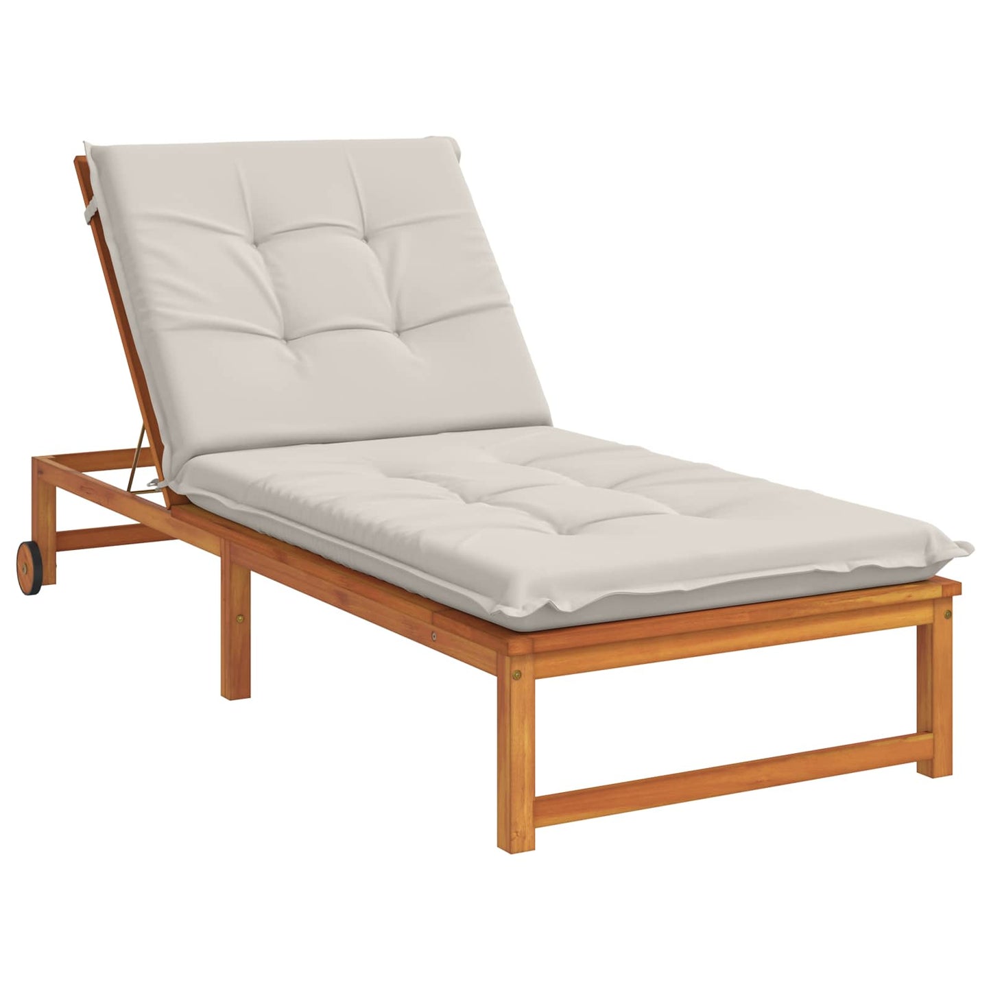 Sunlounger Cushion GEMERT 100% Polyester White 190 x 80 x 9 cm