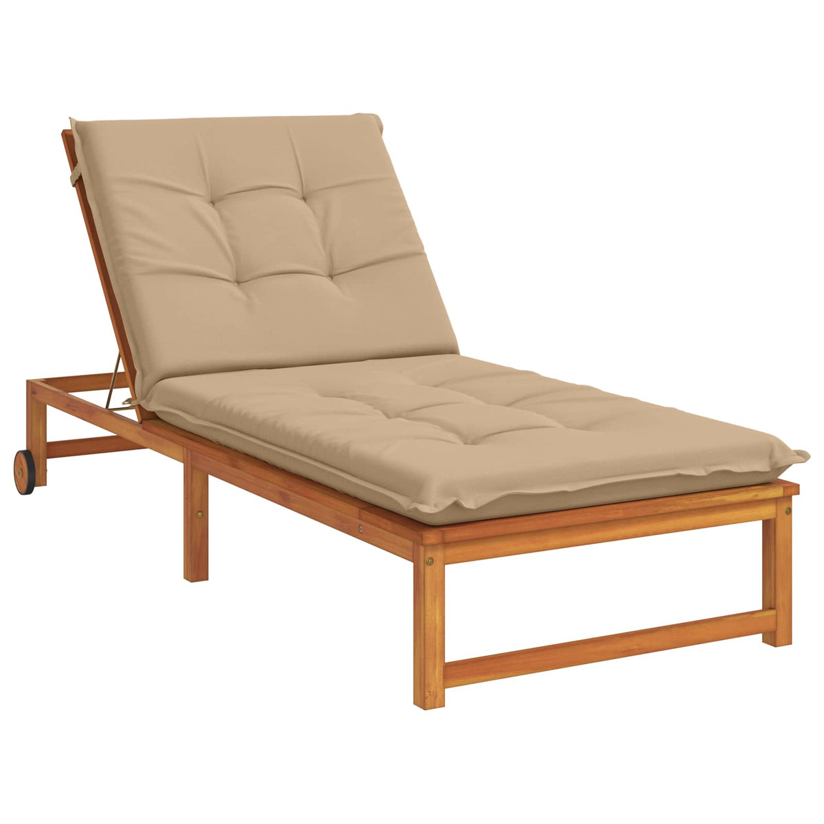 Sunlounger Cushion GEMERT 100% Polyester Sand 190 x 80 x 9 cm