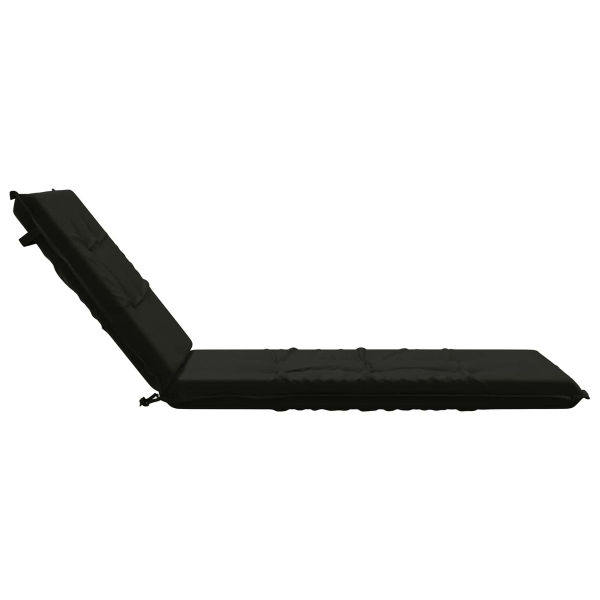 Sunlounger Cushion GEMERT 100% Polyester Black 190 x 80 x 9 cm