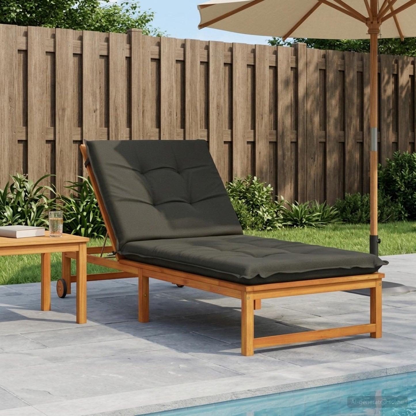 Sunlounger Cushion GEMERT 100% Polyester Anthracite