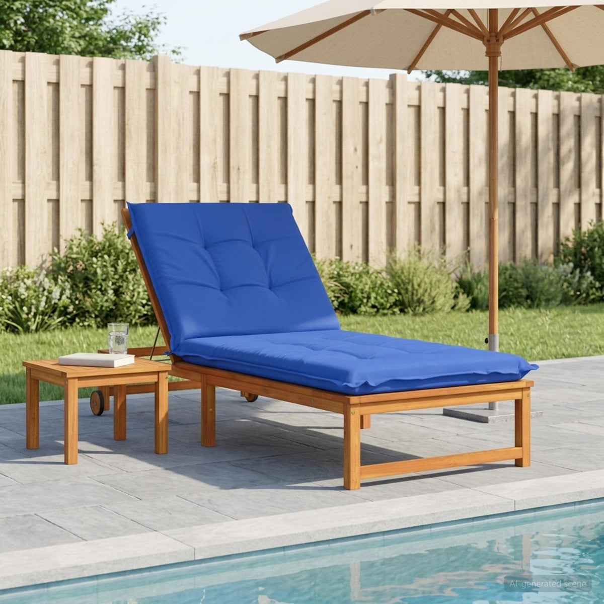 Sunlounger Cushion GEMERT 100% Polyester Royal Blue