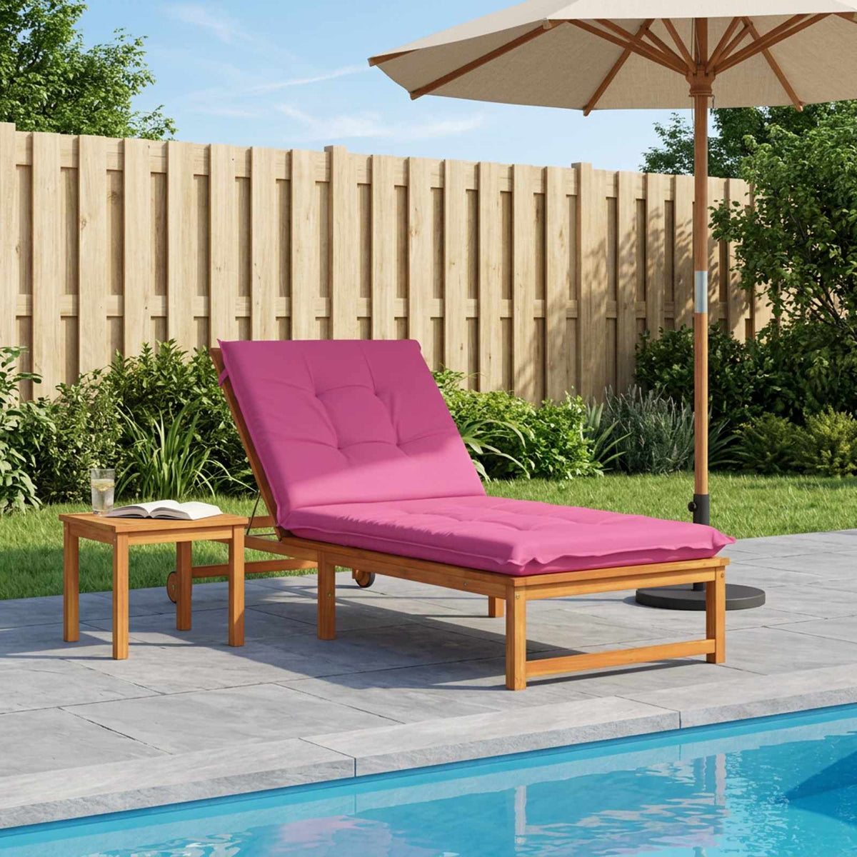 Sunlounger Cushion GEMERT 100% Polyester Pink 190 x 70 x 9 cm