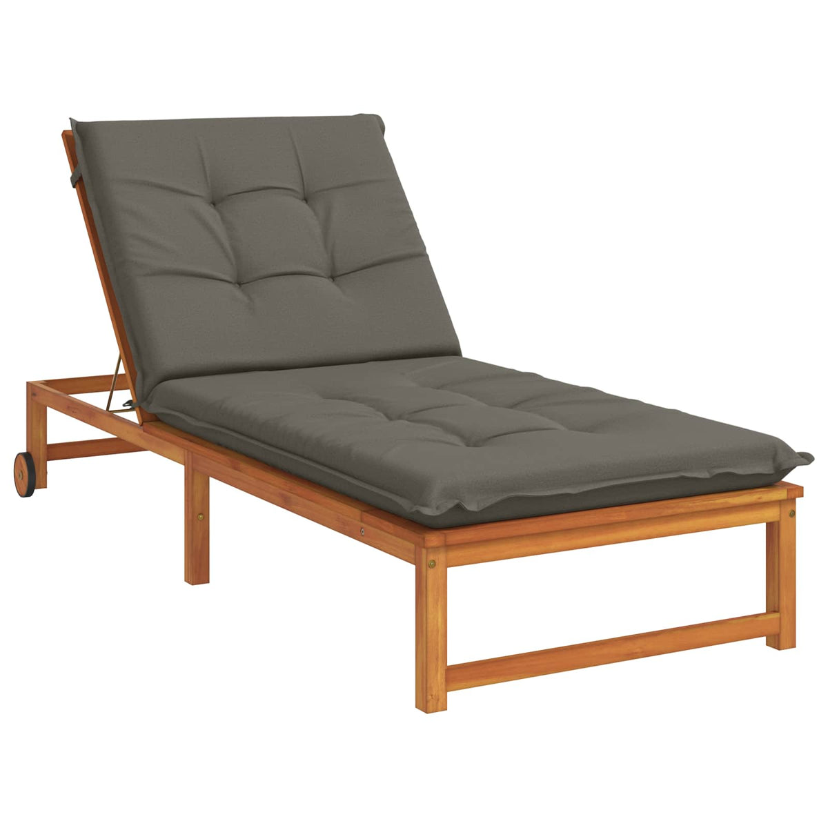 Sunlounger Cushion GEMERT 100% Polyester Grey 190 x 90 x 9 cm