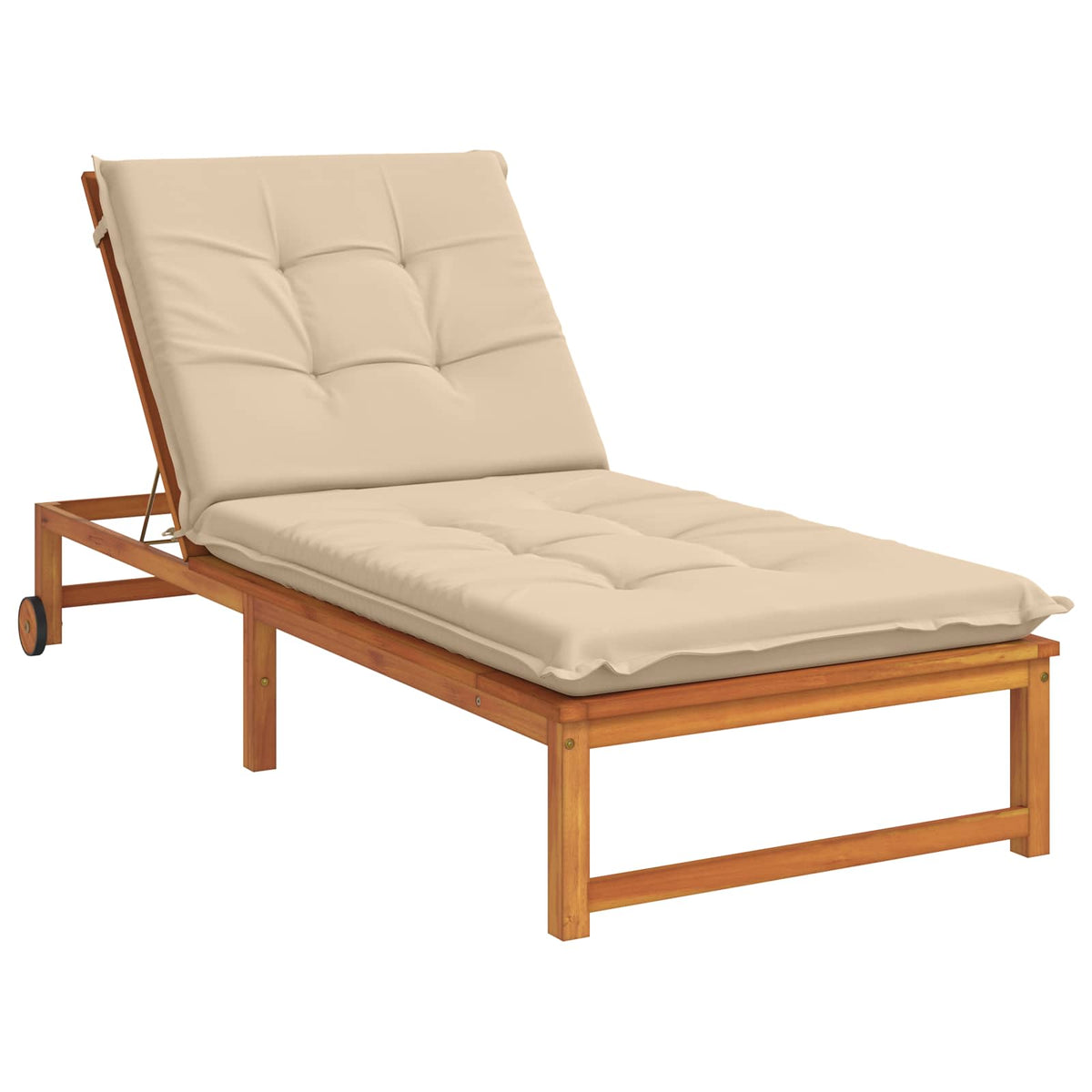 Sunlounger Cushion GEMERT 100% Polyester Cream 190 x 90 x 9 cm