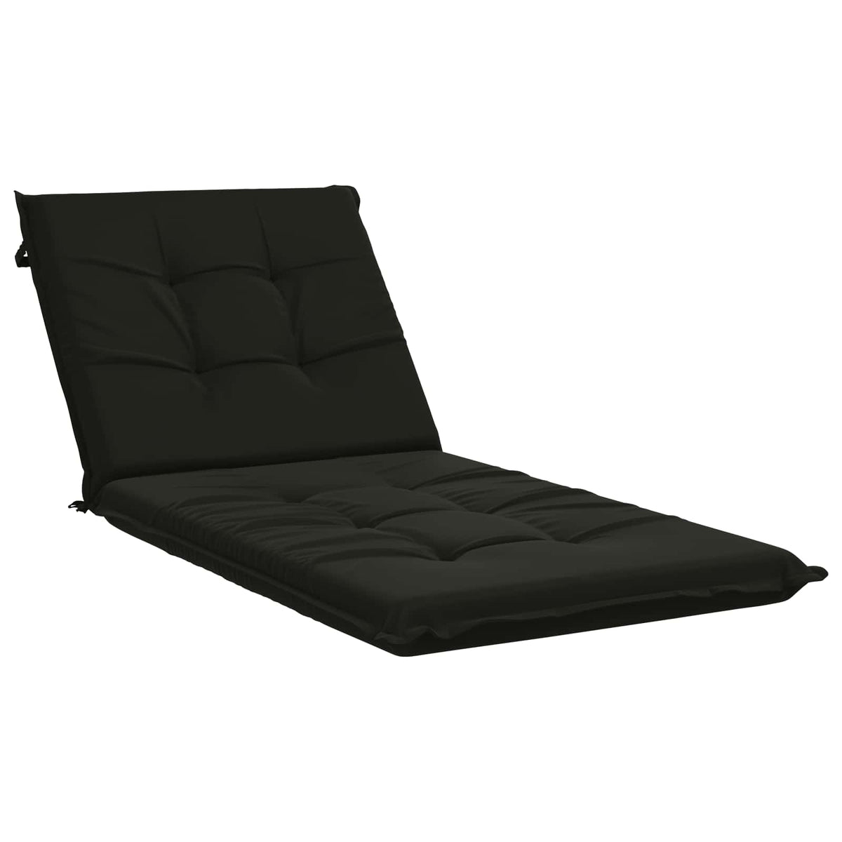 Sunlounger Cushion GEMERT 100% Polyester Black 190 x 90 x 9 cm