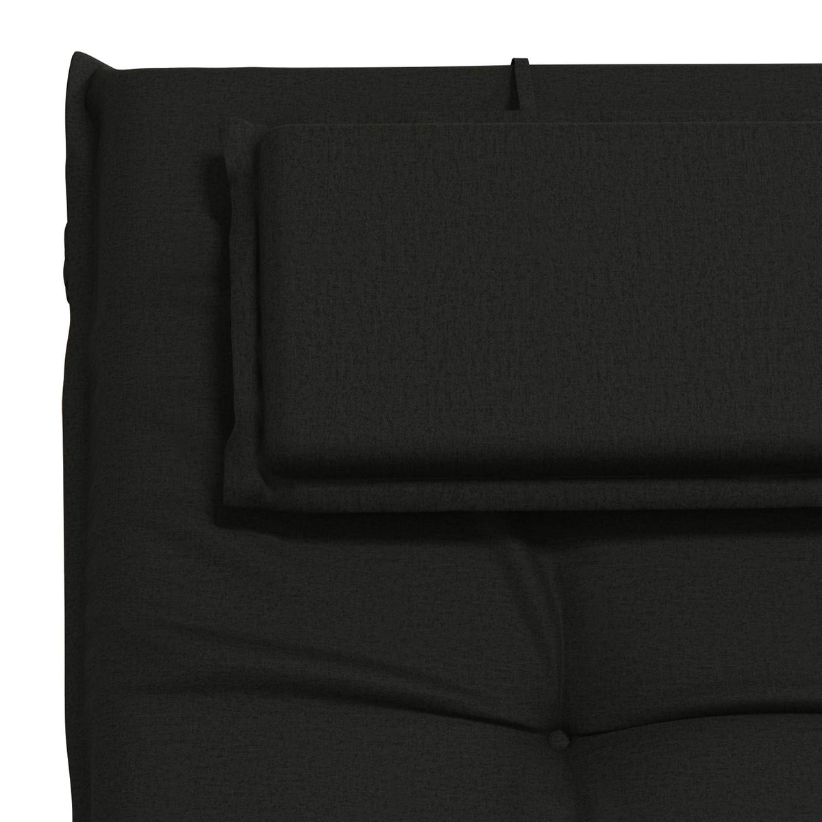 Sunlounger Cushion GEMERT 100% Polyester Black 190 x 50 x 9 cm