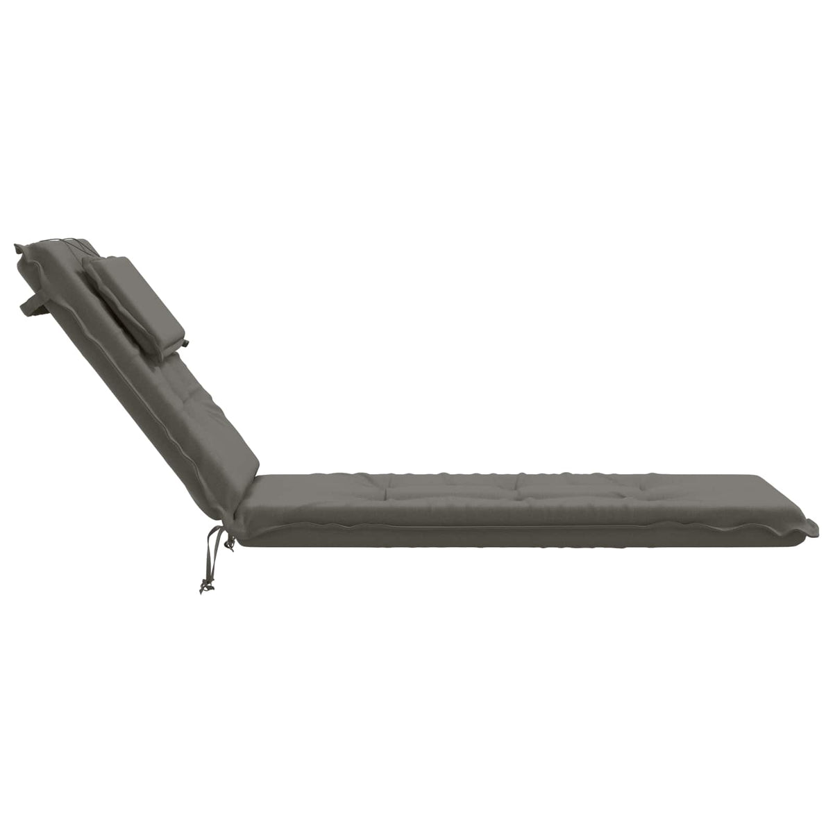 Sunlounger Cushion GEMERT 100% Polyester Grey 190 x 60 x 9 cm