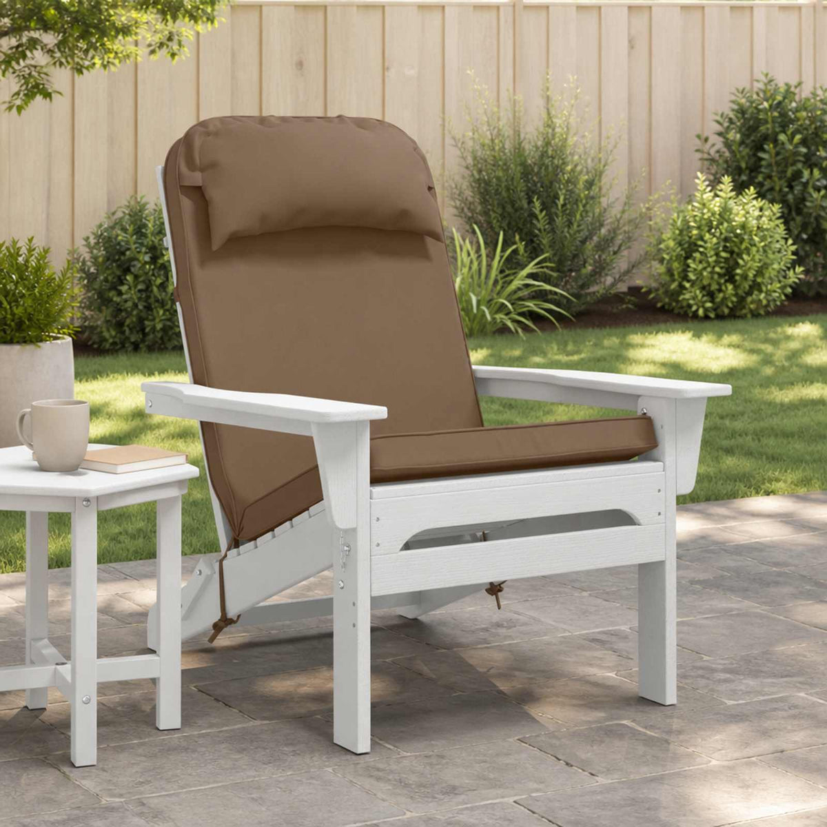Sun Lounger Cushion 100% Polyester Taupe 55 x 124 x 5 cm