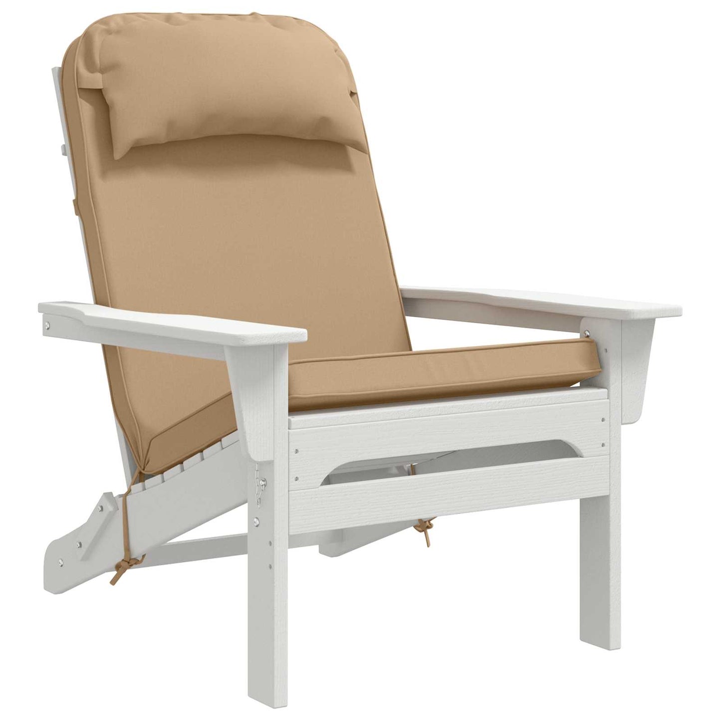 Sun Lounger Cushion 100% Polyester Sand 55 x 124 x 5 cm