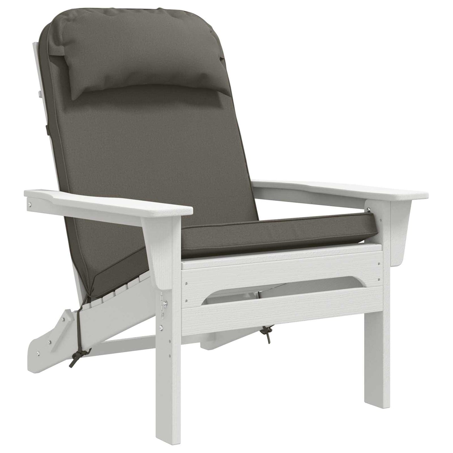 Sun Lounger Cushion 100% Polyester Grey 55 x 124 x 5 cm