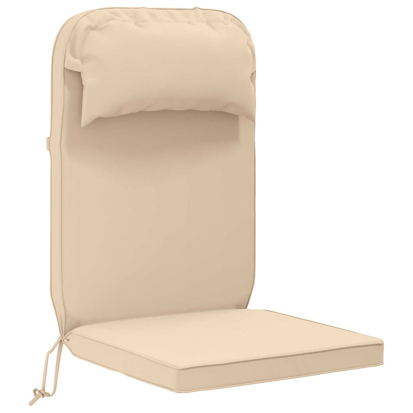 Sun Lounger Cushion 100% Polyester Cream 55 x 124 x 5 cm