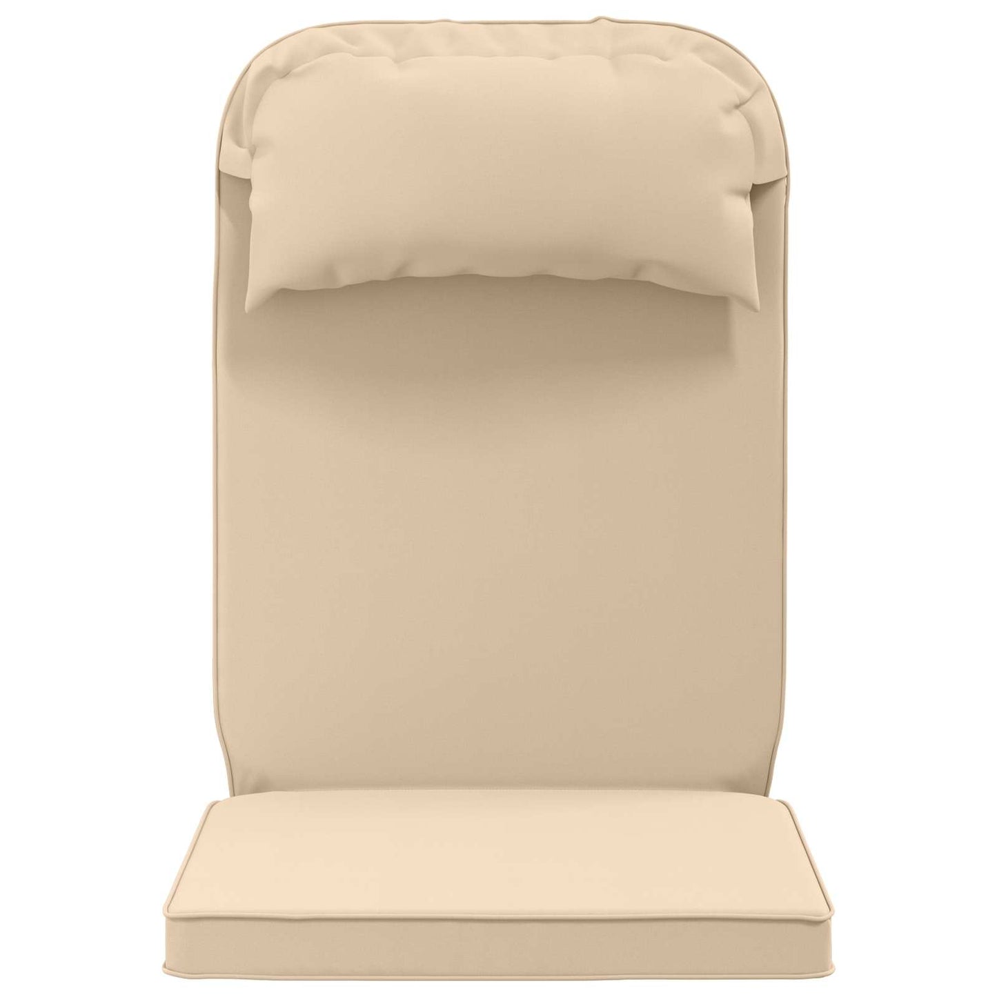 Sun Lounger Cushion 100% Polyester Cream 55 x 124 x 5 cm