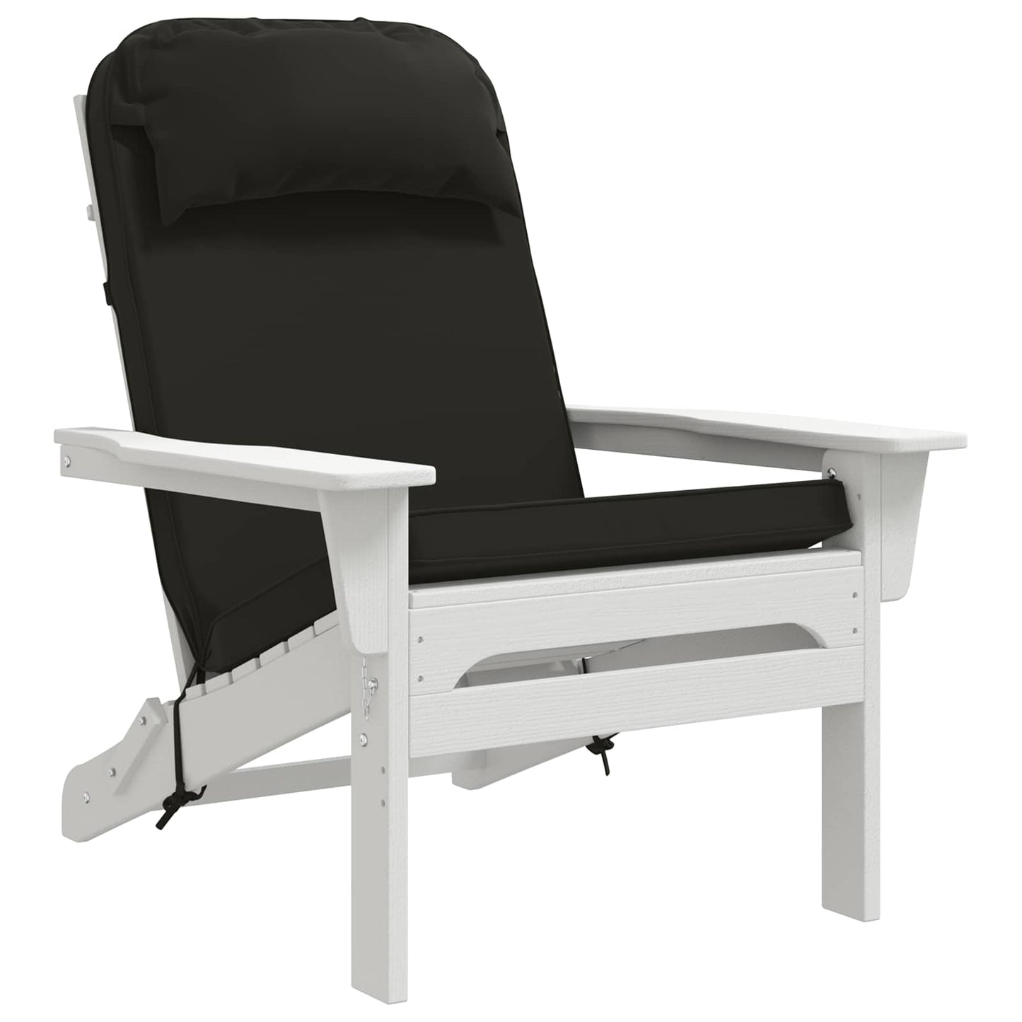 Sun Lounger Cushion 100% Polyester Black 55 x 124 x 5 cm