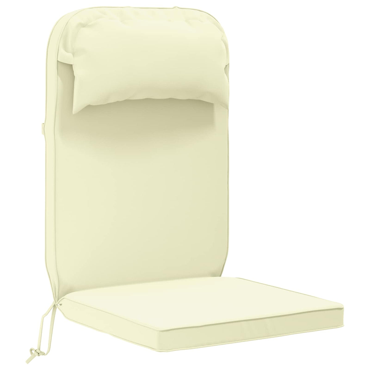 Sun Lounger Cushion 100% Polyester Cream 55 x 124 x 5 cm