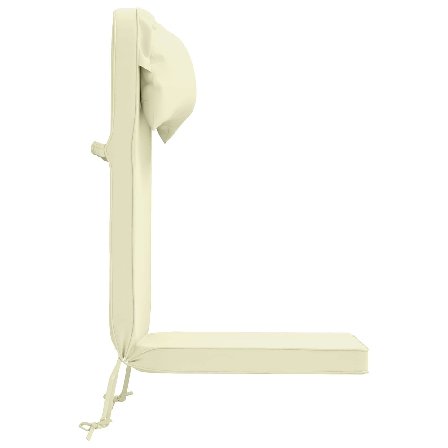 Sun Lounger Cushion 100% Polyester Cream 55 x 124 x 5 cm