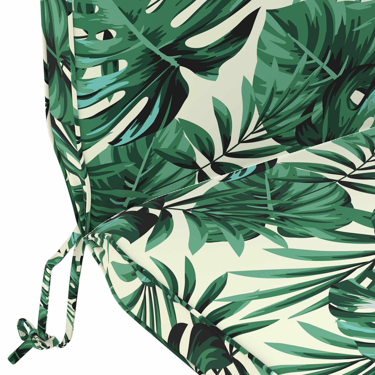Sun Lounger Cushion 100% Polyester Leaf Pattern 55 x 124 x 5 cm