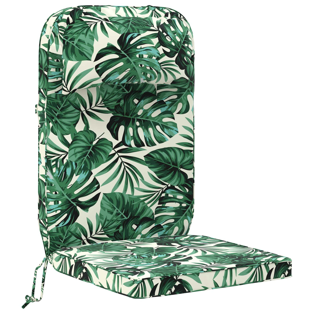 Sun Lounger Cushion 100% Polyester Leaf Pattern 55 x 124 x 5 cm