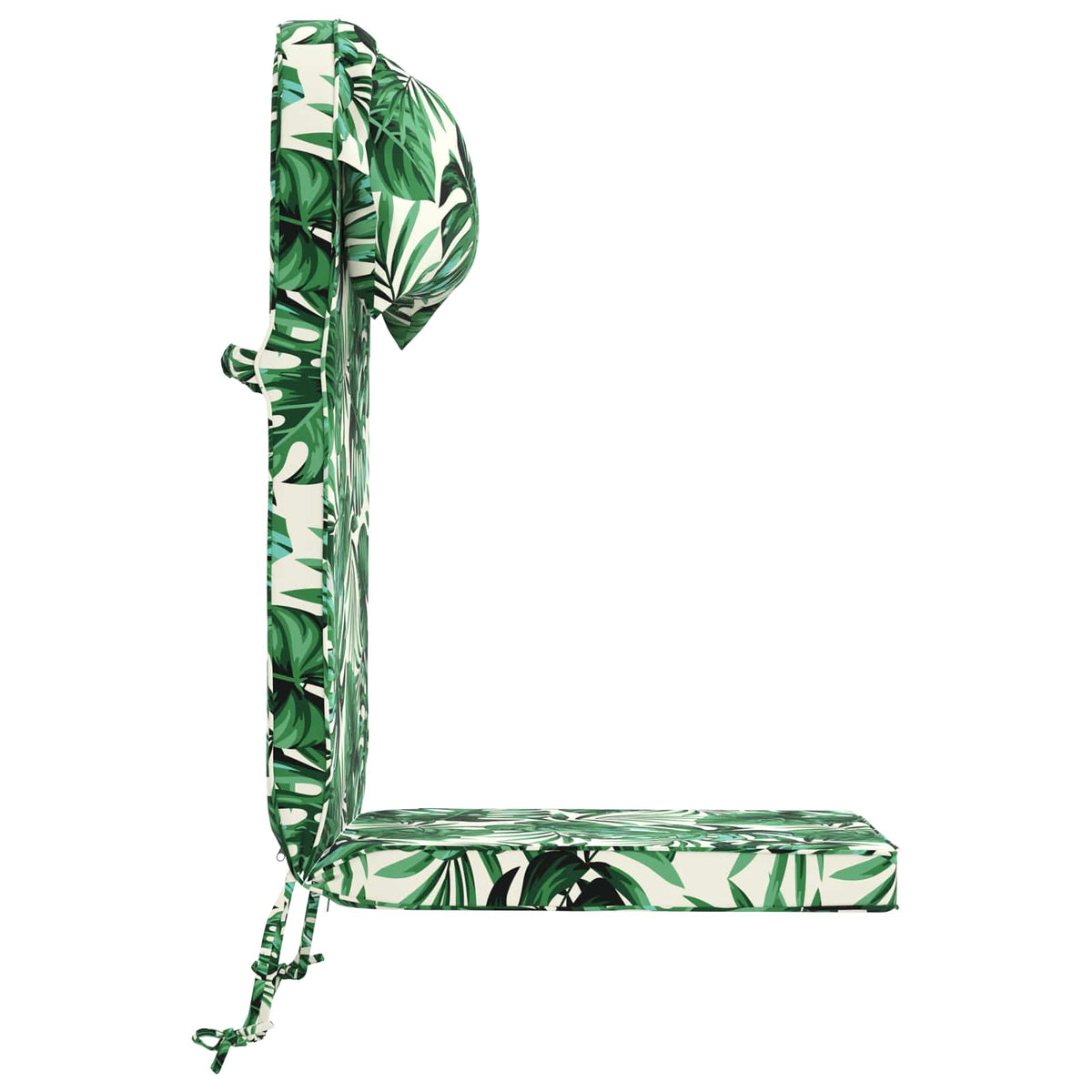 Sun Lounger Cushion 100% Polyester Leaf Pattern 55 x 124 x 5 cm