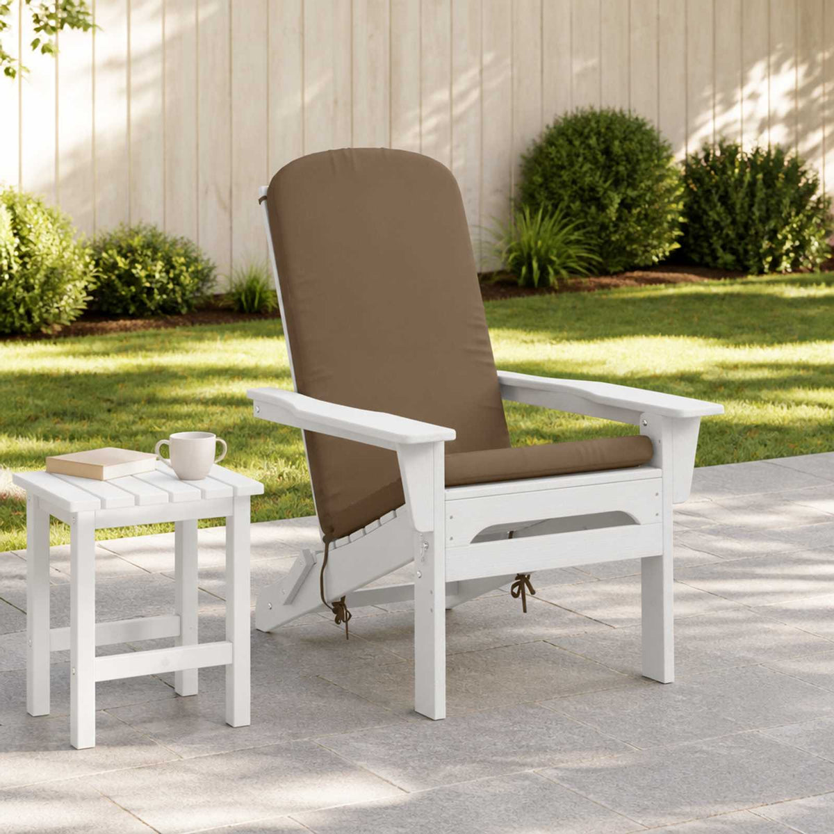 Sun Lounger Cushion GEMERT 100% Polyester Taupe 47 x 131 x 5 cm