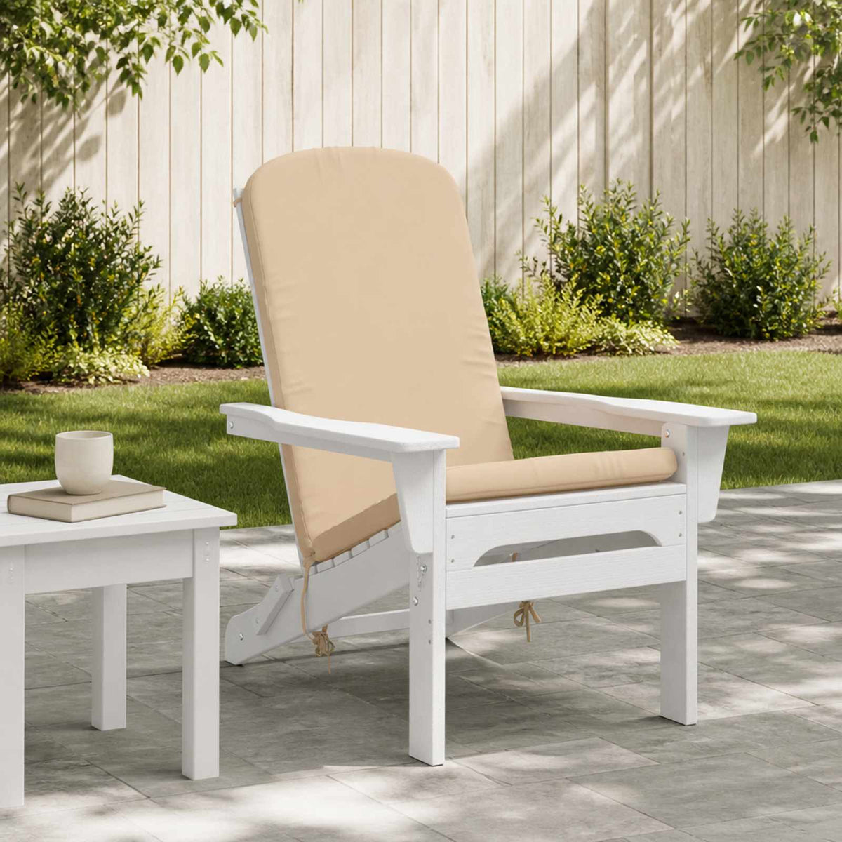 Sun Lounger Cushion GEMERT 100% Polyester Cream 47 x 131 x 5 cm