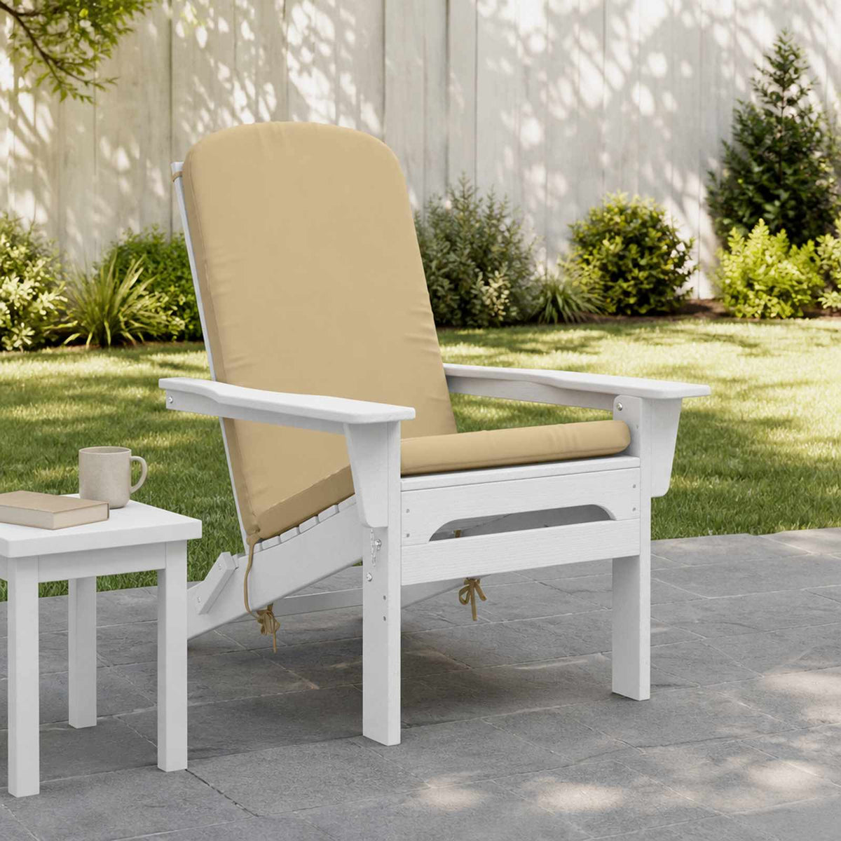 Sun Lounger Cushion GEMERT 100% Polyester Beige 47 x 131 x 5 cm