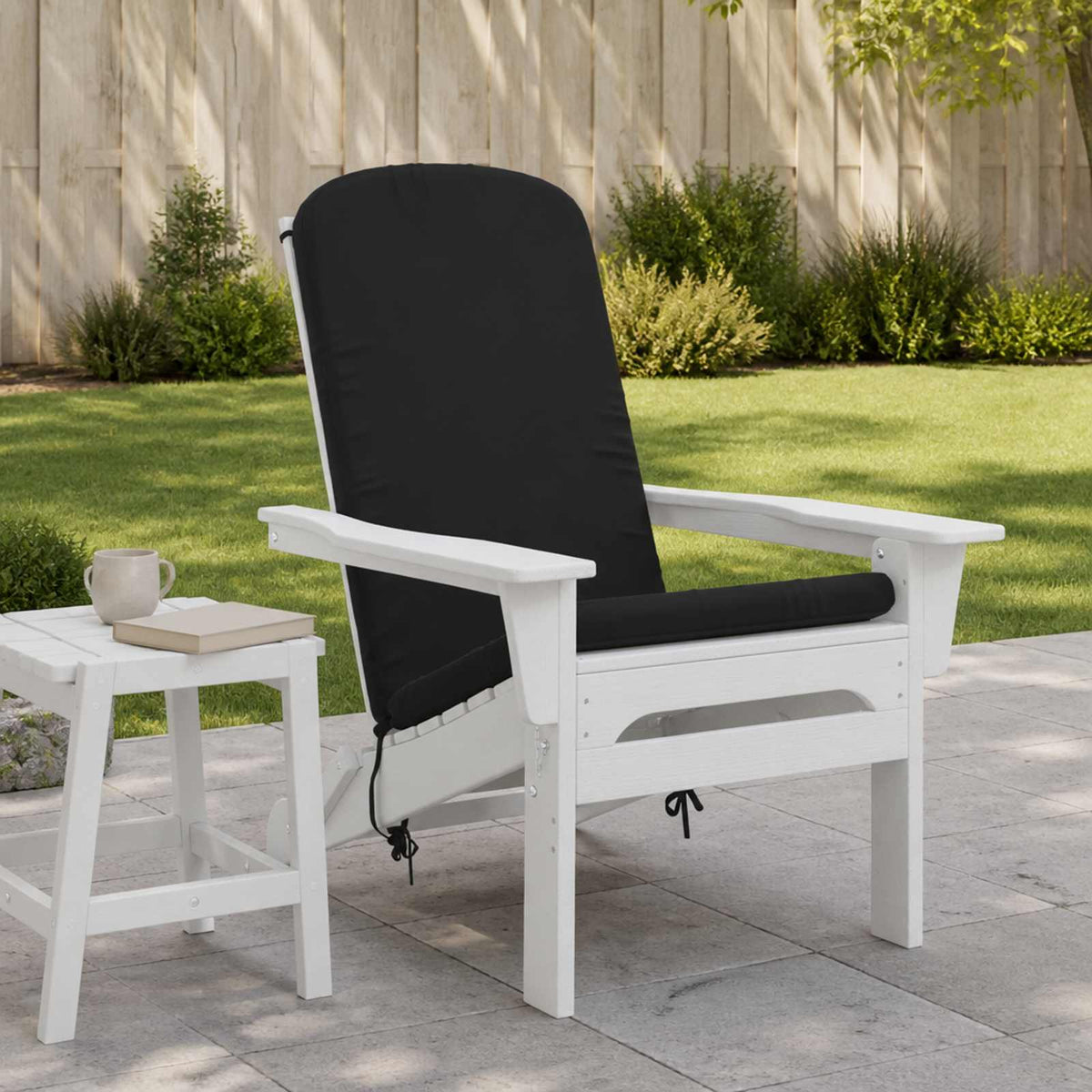 Sun Lounger Cushion GEMERT 100% Polyester Black 47 x 131 x 5 cm