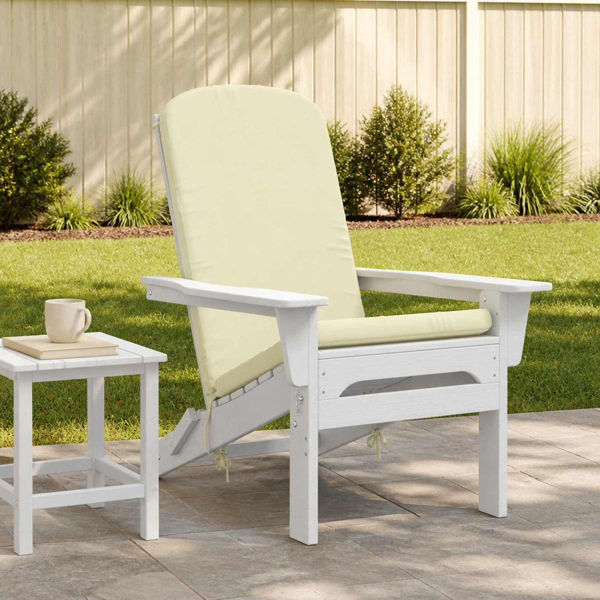 Sun Lounger Cushion GEMERT 100% Polyester Cream 47 x 131 x 5 cm