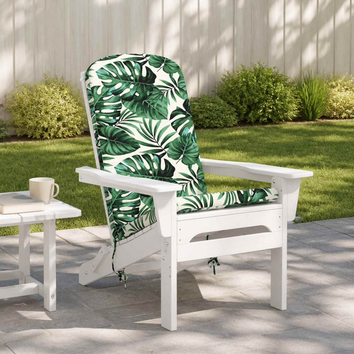 Sun Lounger Cushion GEMERT 100% Polyester Leaf Pattern
