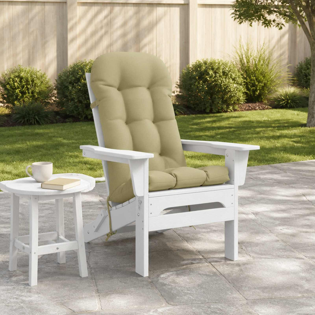 Sun Lounger Cushion PUTTEN 100% Polyester Light Green