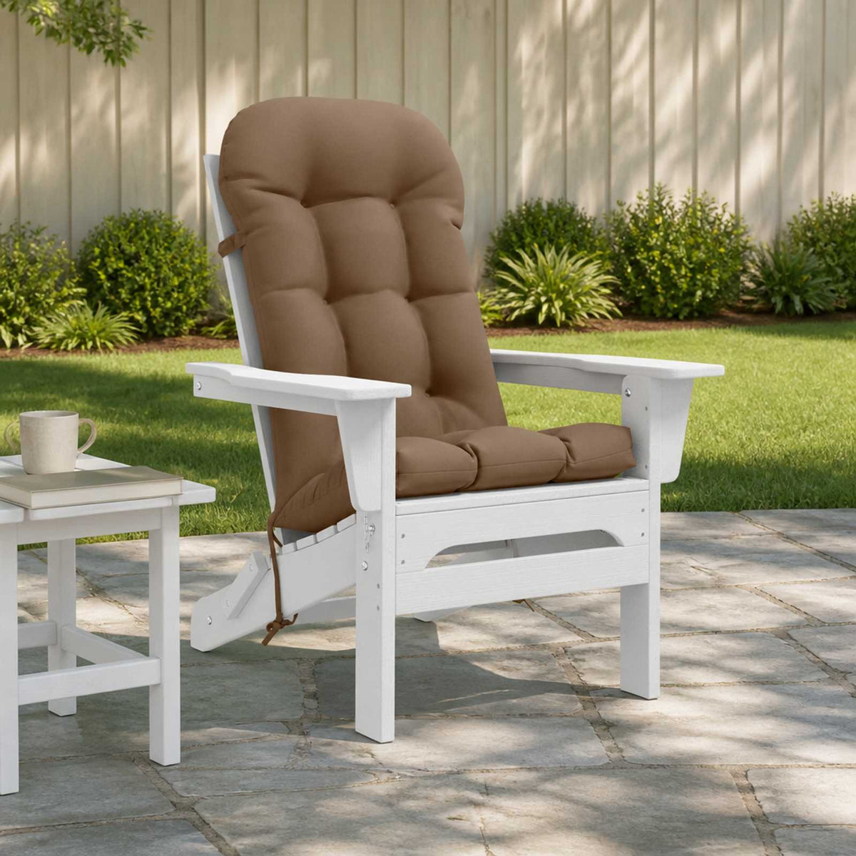 Sun Lounger Cushion PUTTEN 100% Polyester Taupe