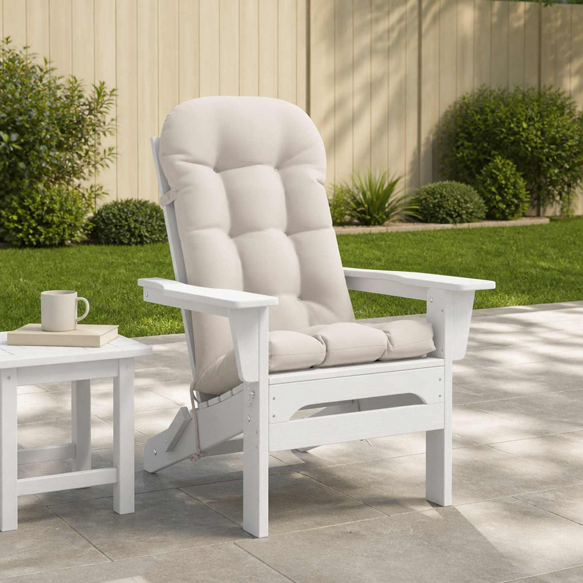 Adirondack Chair Cushion PUTTEN 100% Polyester White