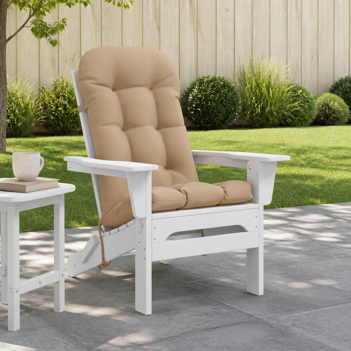 Sun Lounger Cushion PUTTEN 100% Polyester Sand 48 x 112 x 10 cm