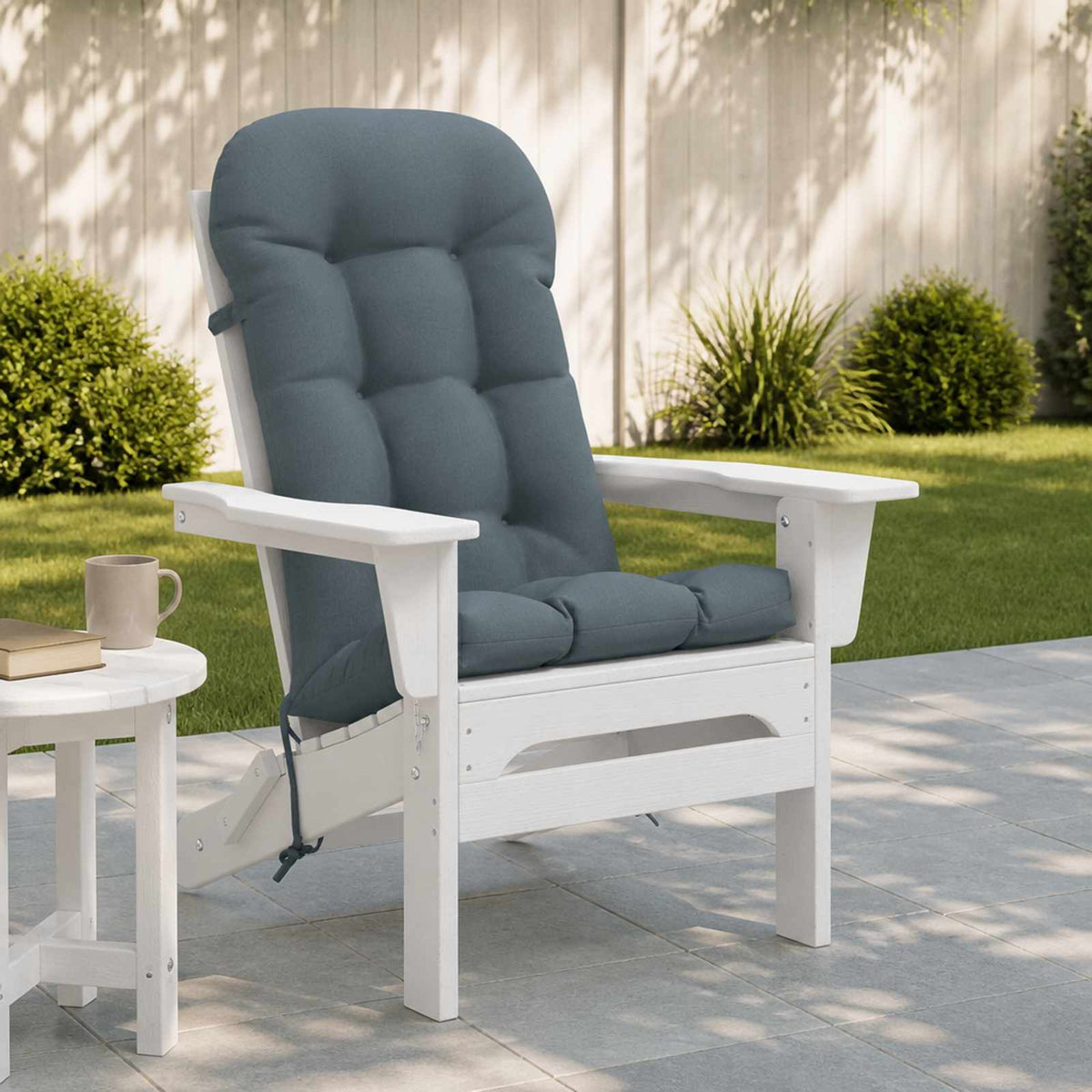 Sun Lounger Cushion PUTTEN 100% Polyester Blue 48 x 112 x 10 cm