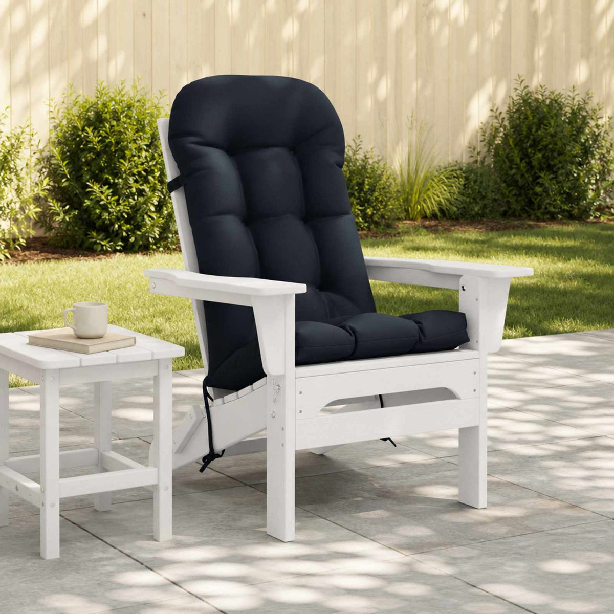 Sun Lounger Cushion PUTTEN 100% Polyester Dark Blue
