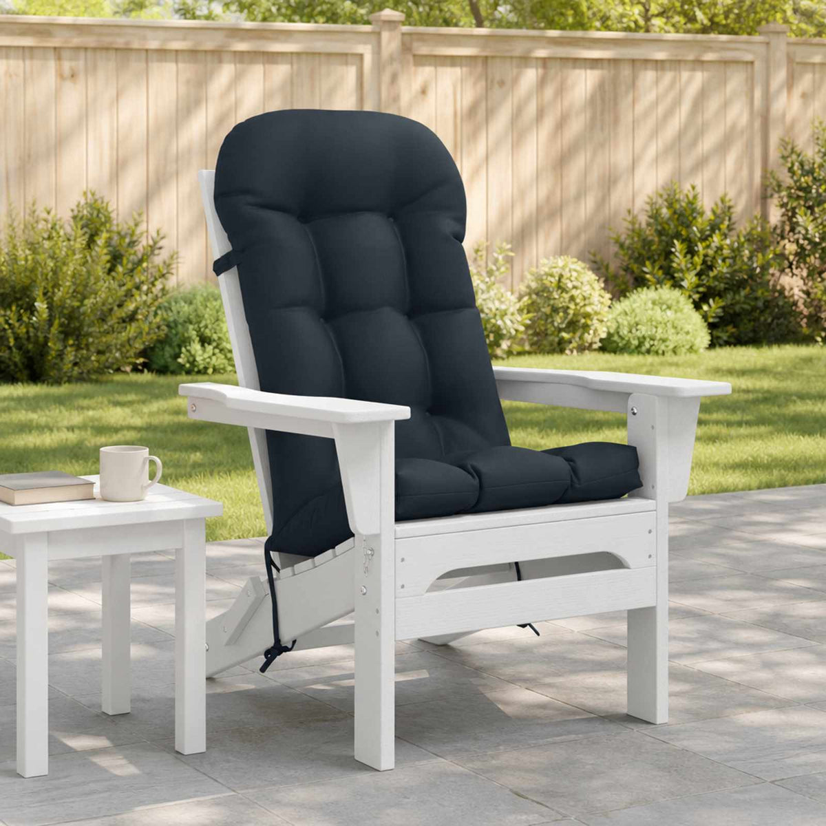 Adirondack Chair Cushion PUTTEN 100% Polyester Dark Blue