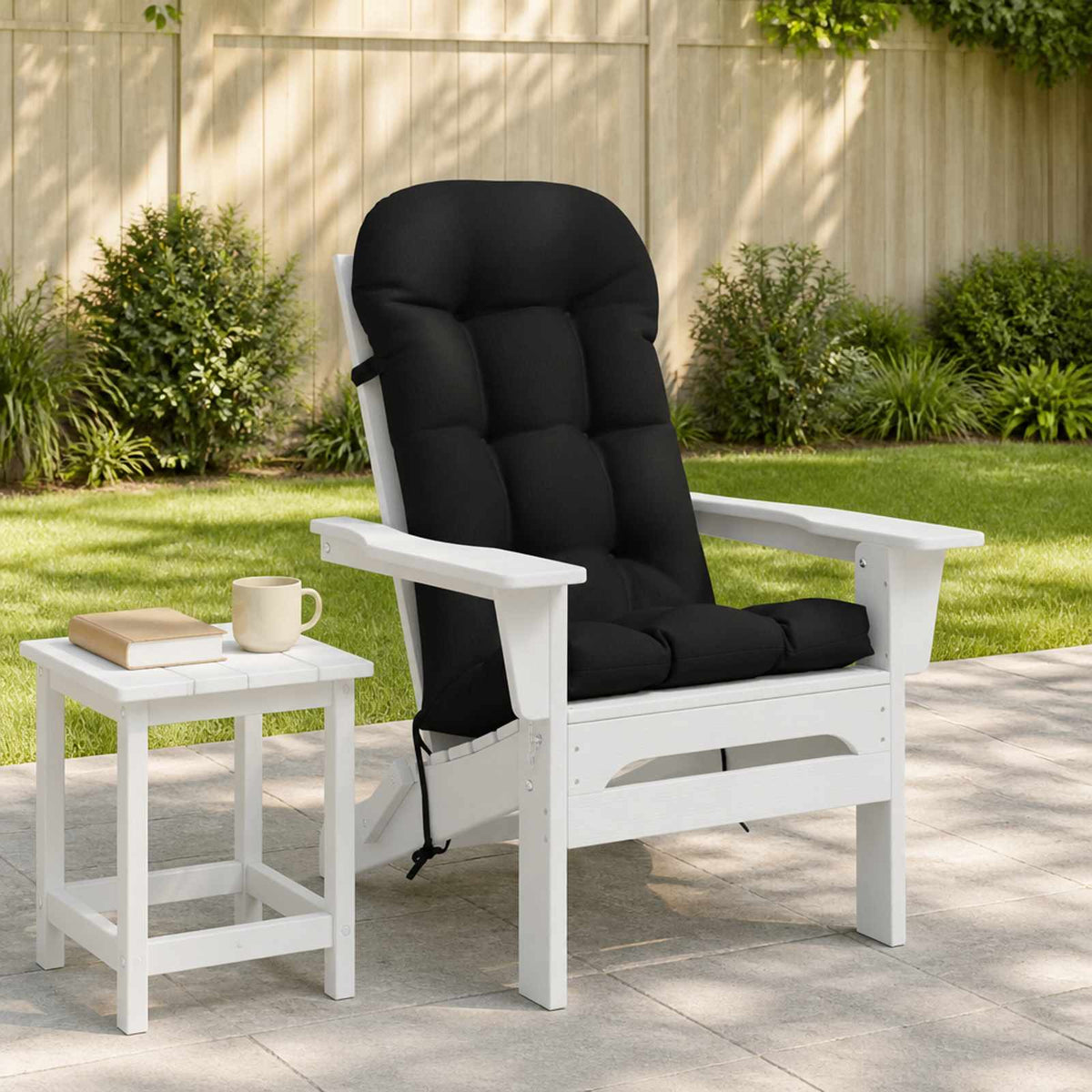 Adirondack Chair Cushion PUTTEN 100% Polyester Black