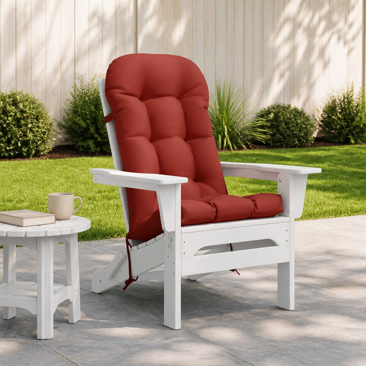 Sun Lounger Cushion PUTTEN 100% Polyester Red 48 x 112 x 10 cm