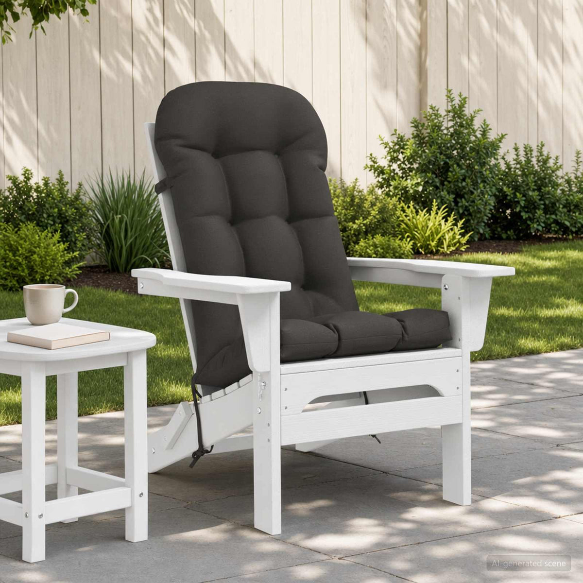 Adirondack Chair Cushion PUTTEN 100% Polyester Anthracite