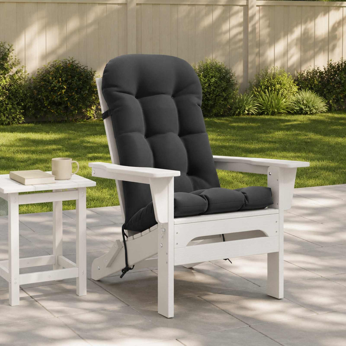 Adirondack Chair Cushion PUTTEN 100% Polyester Anthracite