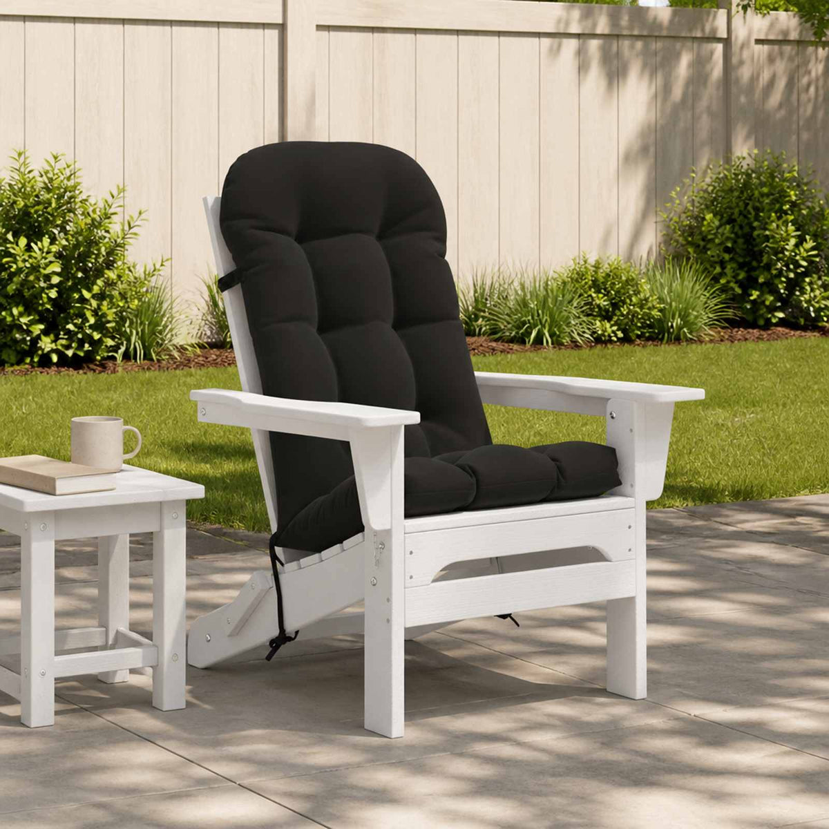 Sun Lounger Cushion PUTTEN 100% Polyester Black