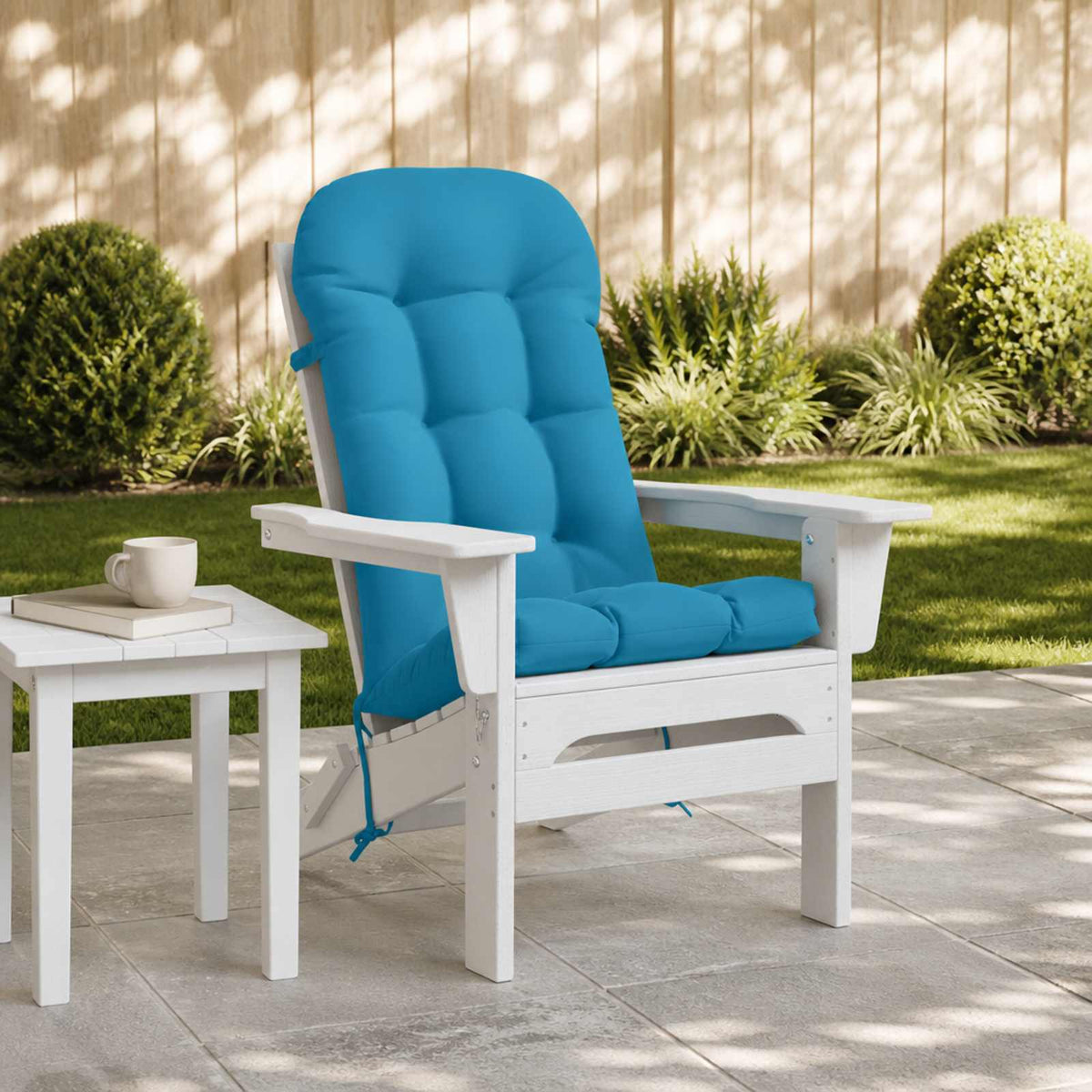 Sun Lounger Cushion PUTTEN 100% Polyester Light Blue