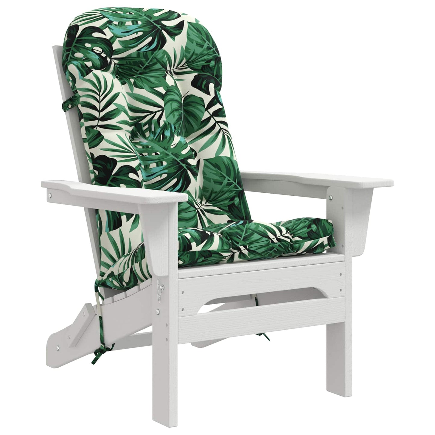 Sun Lounger Cushion PUTTEN 100% Polyester Leaf Pattern