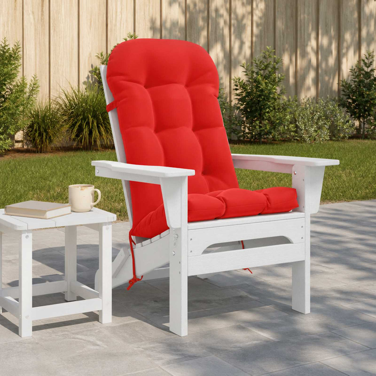Sun Lounger Cushion PUTTEN 100% Polyester Red 48 x 112 x 10 cm