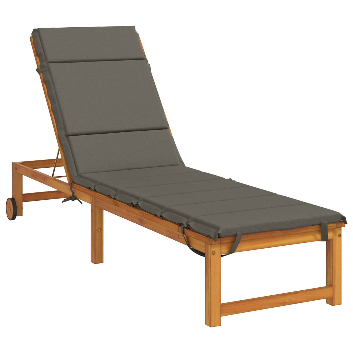 Sunlounger Cushion GEMERT 100% Polyester Grey 200 x 50 x 3 cm