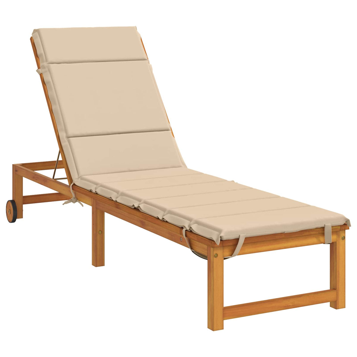 Sunlounger Cushion GEMERT 100% Polyester Cream 200 x 50 x 3 cm