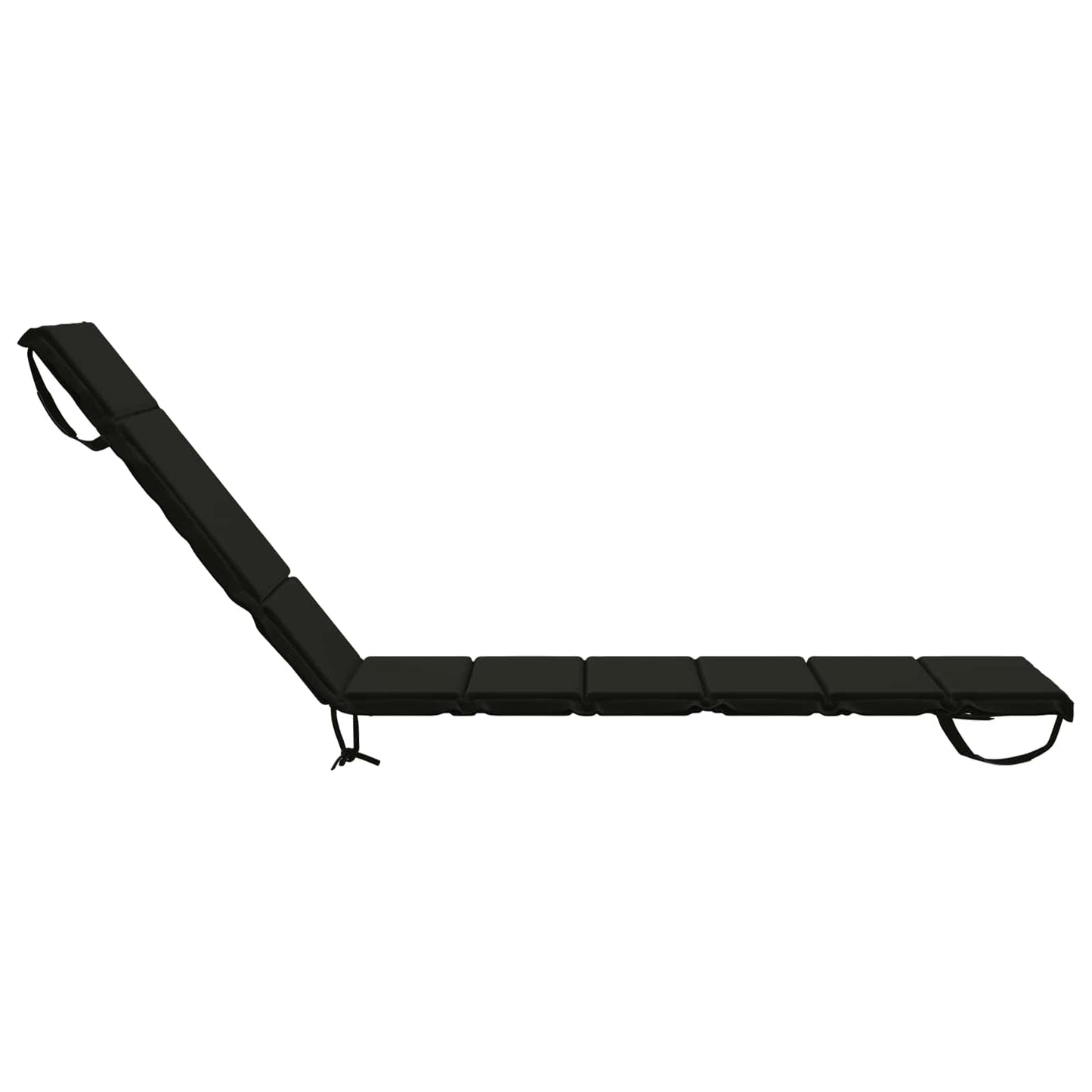 Sunlounger Cushion GEMERT 100% Polyester Black 200 x 50 x 3 cm