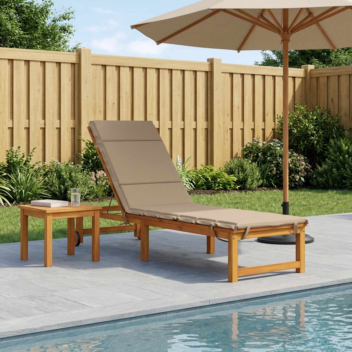 Sunlounger Cushion GEMERT 100% Polyester Sand 200 x 60 x 3 cm