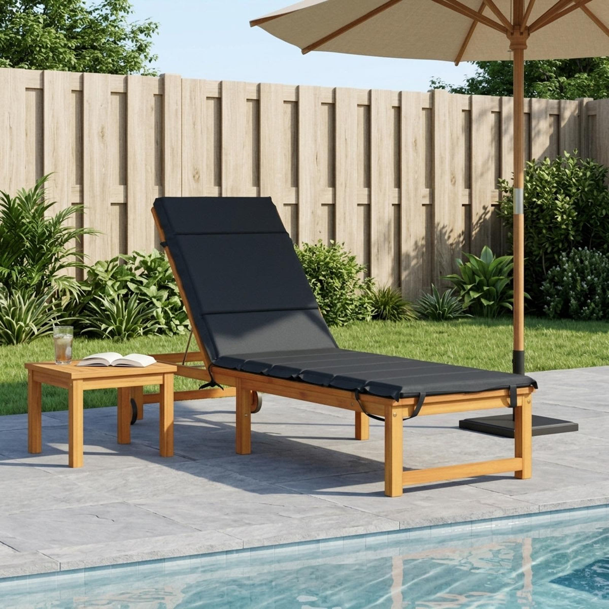 Sunlounger Cushion GEMERT 100% Polyester Dark Blue