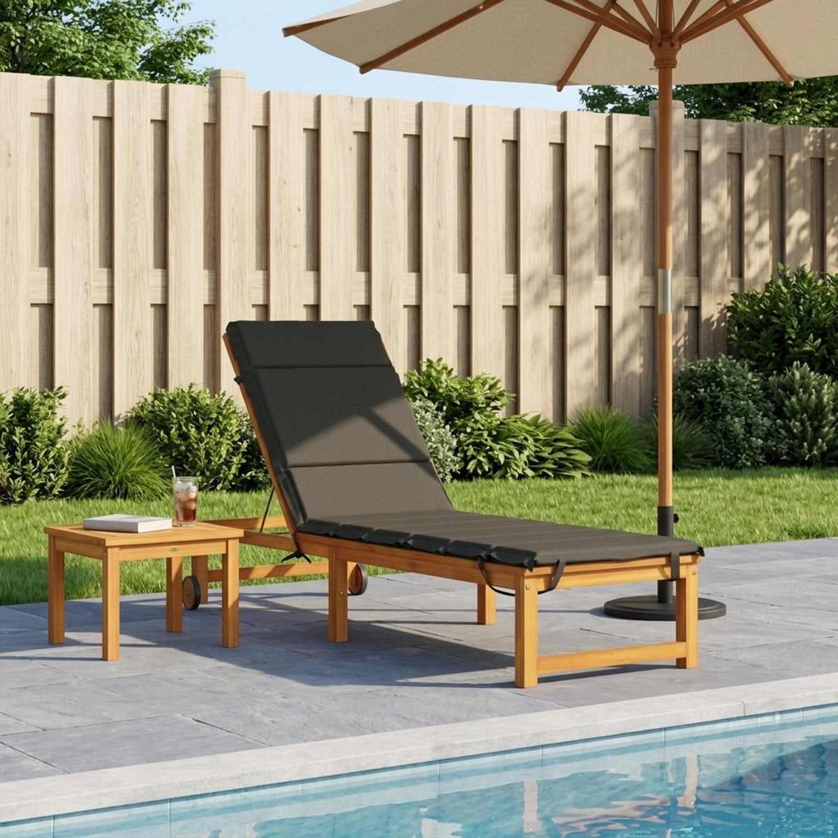 Sunlounger Cushion GEMERT 100% Polyester Anthracite