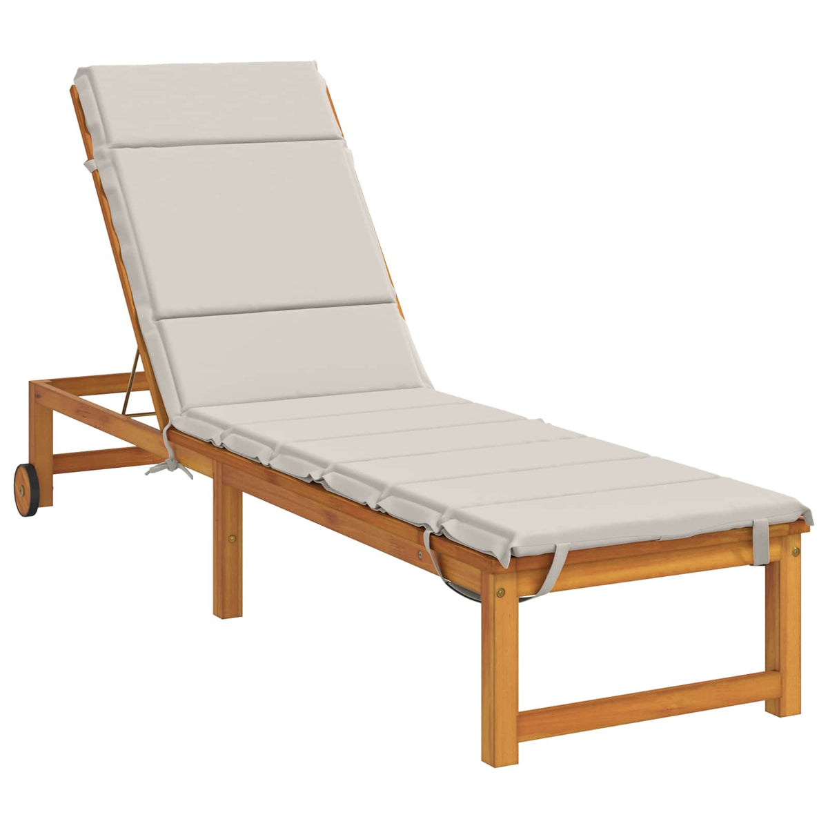 Sunlounger Cushion GEMERT 100% Polyester White 200 x 60 x 3 cm